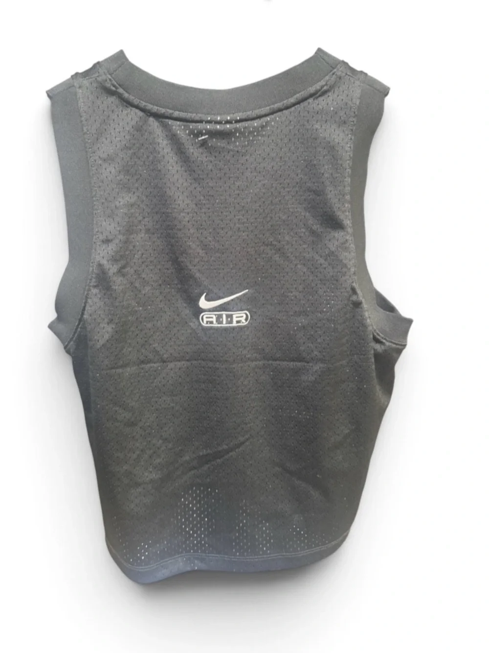 Nike Black & White Kids Graphic Mesh Crop Tank